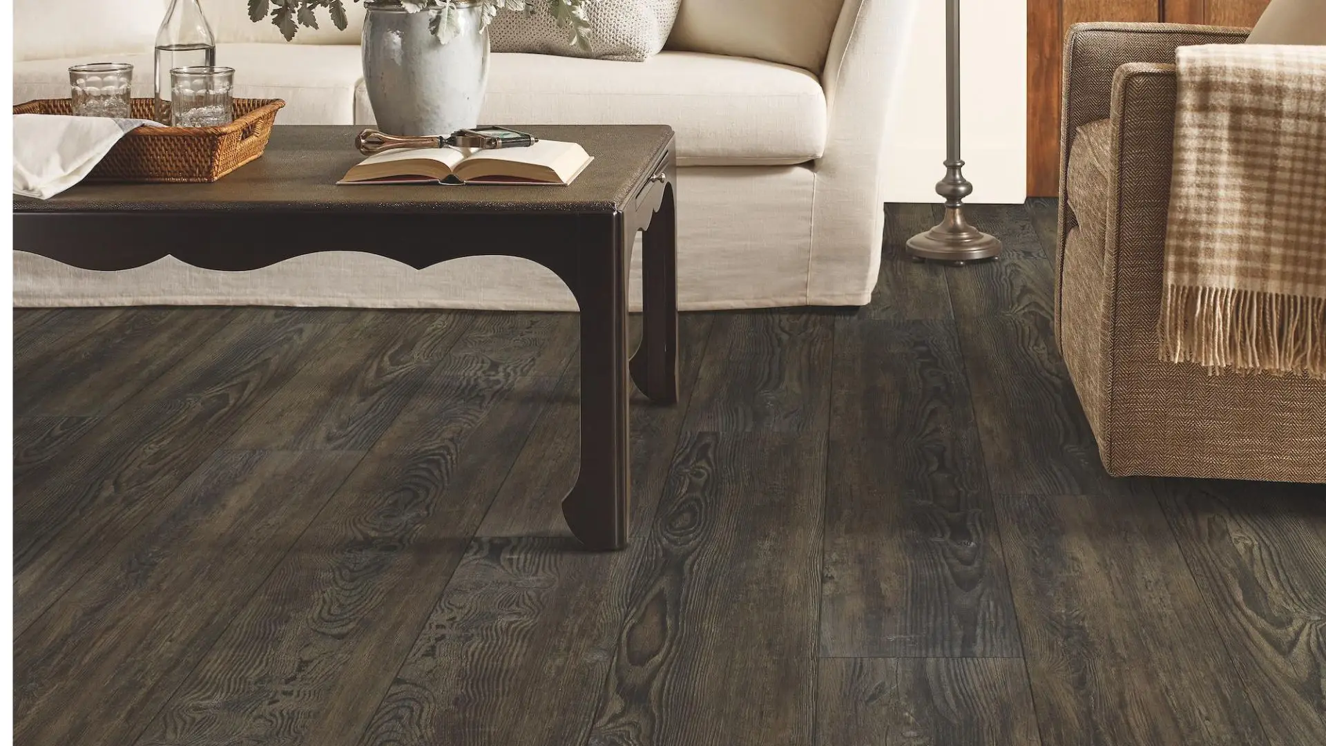 luxury vinyl flooring in living room